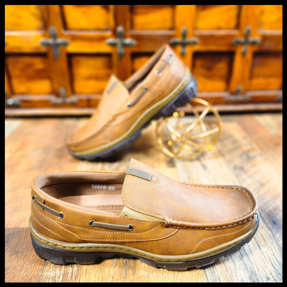 Marco Vitale Tan Casual Loafers Size 8.5